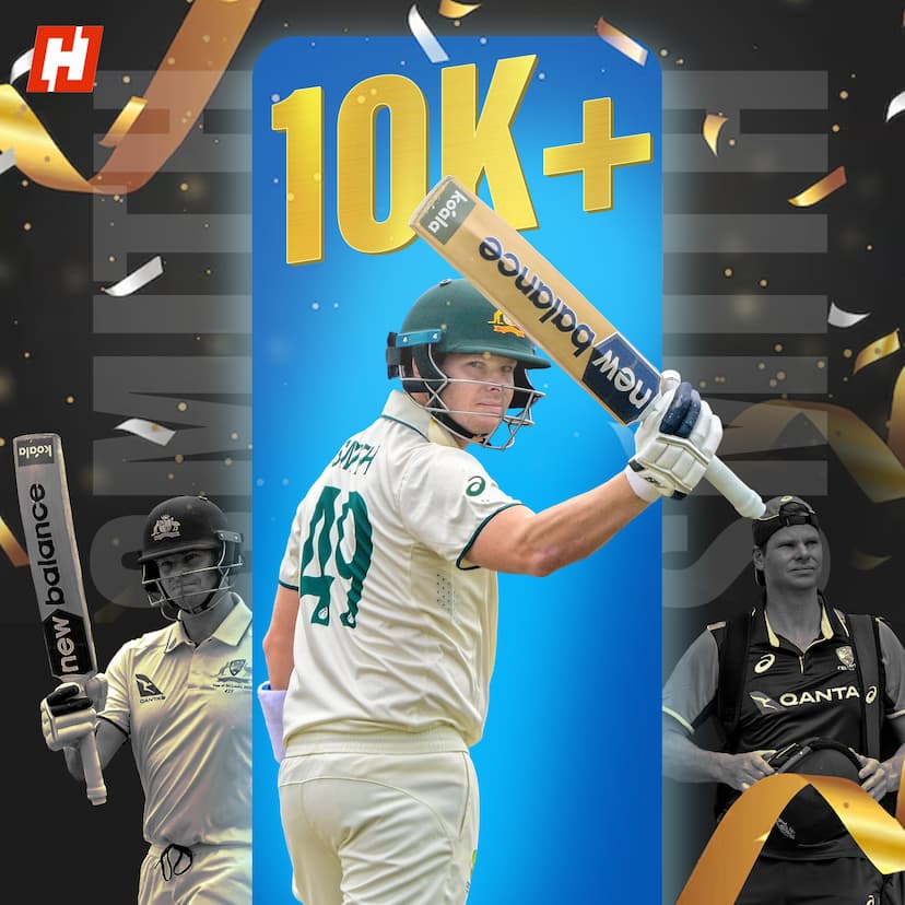 Steve Smith smashes Aussie record, fastest to 10,000 Test runs—joining cricket's elite!"