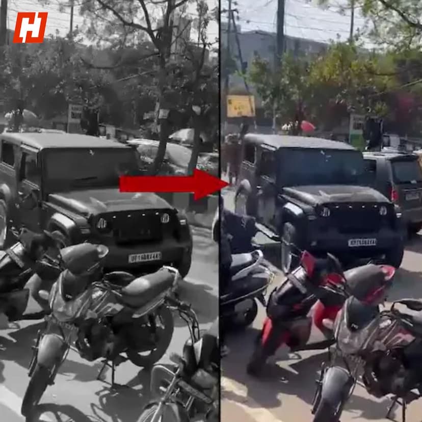  Unidentified Thar driver wreaks havoc in Noida  