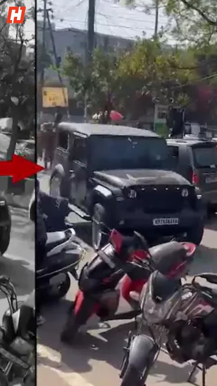  Unidentified Thar driver wreaks havoc in Noida  