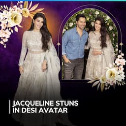 Jacqueline Fernandez stuns in Pakistani designer Hussain Rehar's ensemble at Diwali bash. Take a look!