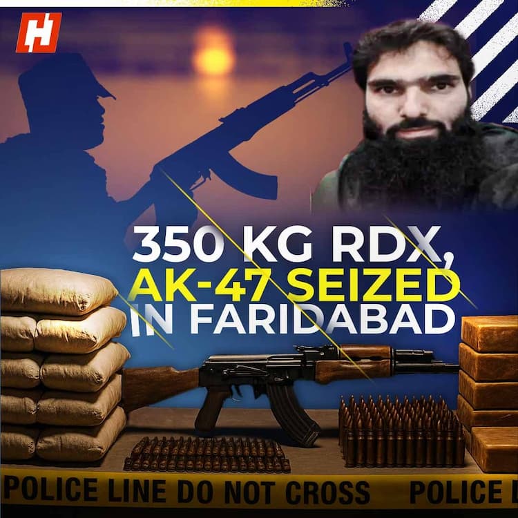 Faridabad terror shocker: 350 kg explosives, AK-47 seized from J&K doctor Faridabad terror shocker: 350 kg explosives, AK-47 seized from J&K doctor