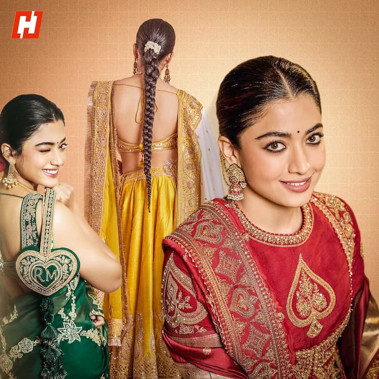 From floral buns to braids: Rashmika Mandanna hairstyles for Indian-wear From floral buns to braids: Rashmika Mandanna hairstyles for Indian-wear